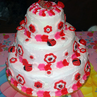 Lady Bug Cake I know the icing job is jacked. It was suppose to be coverfed in MFF but the fondant just didn't work out for me. I had already put on...