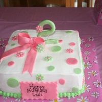 Birthday Cake 2nd birthday cake. Buttercream with fondant accents. Didn't allow enough time for the "2" to dry, so had to prop it with...