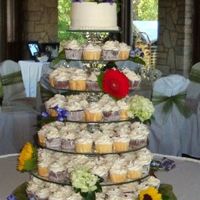 Christy's Wedding I loved the flowers the bride chose, it added a nice touch. My husband and I made the toweroutof glass plates and crystal "diamond cut...