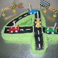 #4 Cake this is a cake I made for my friends son;s #4 birthdayeasy...