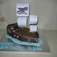 Pirate Ship A cake I made for a firneds son's brithday