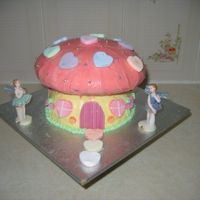Mushroom Fairy a cake I made for a friends daughter