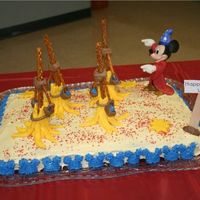 Mickey Mouse Sorcerer Birthday Cake I made this cake for my son's birthday after getting great ideas for the forum here! Thanks! The brooms are made from fondant and...