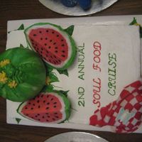 Watermelon Watermelons are red velvet with cream cheese frosting. The base is white cake w/ strawberry glaze & whipped cream frosting.