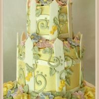 My Little Flower Garden Cake Oatmeal and rum layers (4-inch and 6-inch rounds) iced with a 50/50 mix of SMBC and shortening-based icings. Inspired by a cake at Freed&#...