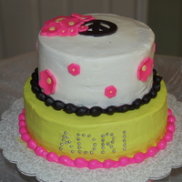Peace And Flowers Made for my daughter's birthday. Simple and sweet. BC w/ fondant accents