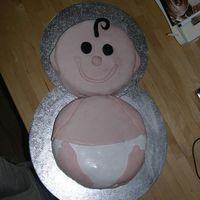 Another Baby-Cake! My first real cake. I thought it would be easy but it's not very smooth and the kitchen was an incredible mess!! I need to get...