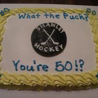 Hockey Cake What the Puck, You're 50?!