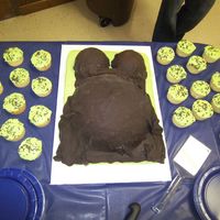 Tummy Cake my first one! very fun and easy. chocolate fondant.