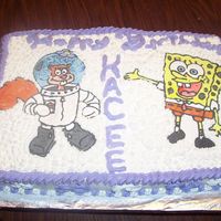 Girl's Birthday My daughter had a Spongebob Birthday party in preschool./They LOVED the cake. Spongebob and Sandy are FBCT's.