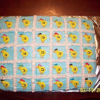 The Rubber Ducky Cake This was a precut cake for my daughters birthday in school. She has to bring either precut or cupcakes to school so there will be no knife...