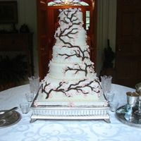 Cherry Blossom Cake The couple got engaged at the Cherry Blossom Festival in Macon, GA and wanted a cake to represent that event. All the tiers are different...