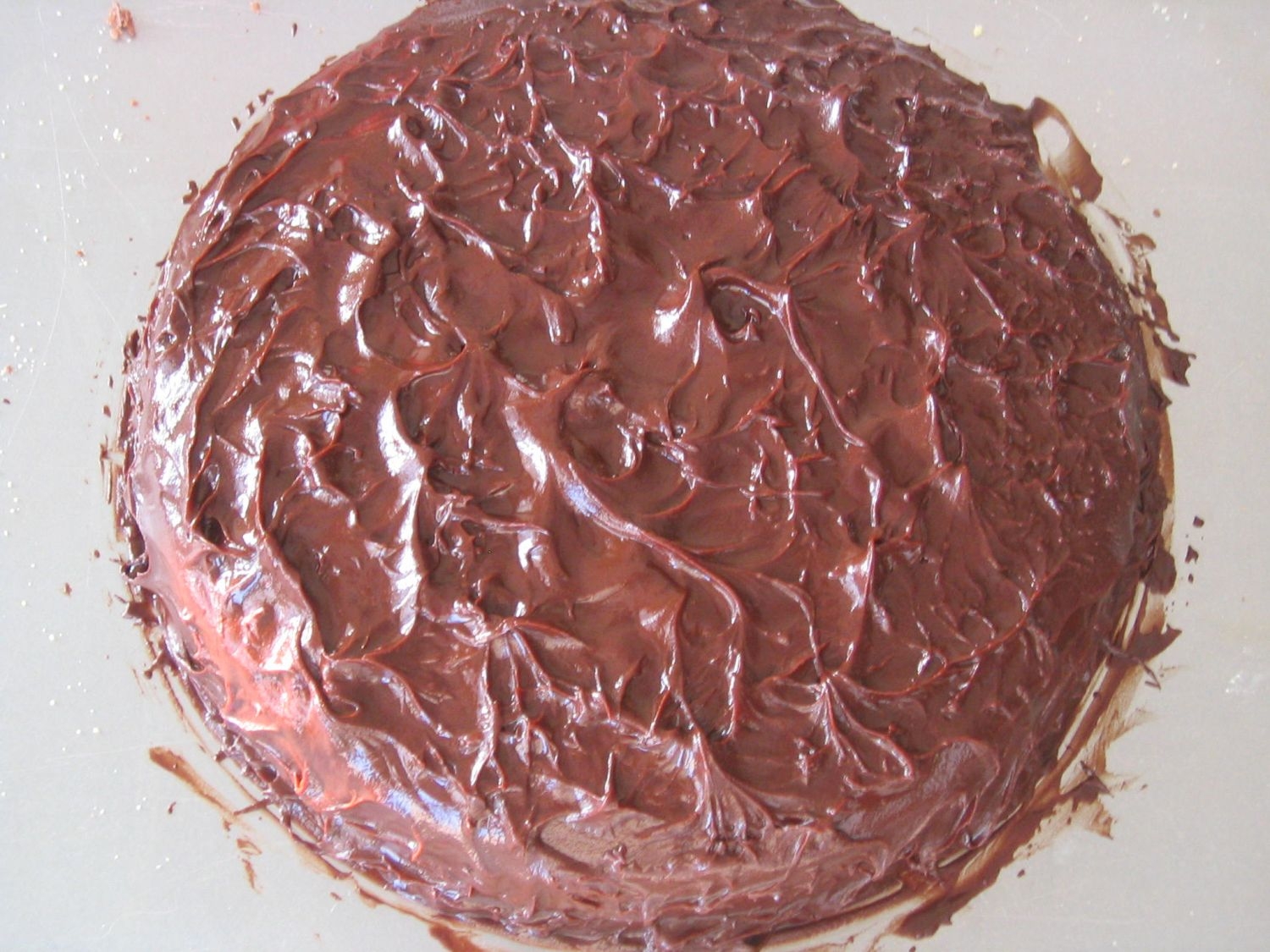 Another Ganache i didnit like the ripples so much so i tried again by dipping my spatula on the ganache and i made this...