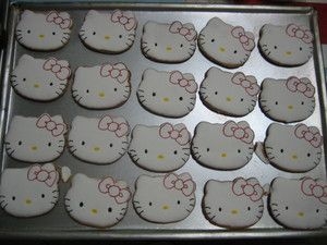 Hello Kitty Cookies these are the cookies i made for my niece's 1st birthday party