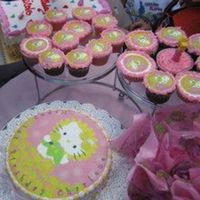 Hello Kitty Birthday these are the goodies i made for my niece's 1st birthday...a hello kitty cake, cupcakes, and cookies