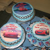Cars Cakes And Cupcakes With Edible Images this was the first print out using the edible ink and sheets from icing images