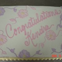 Brush Embroidery Brush embroidery on buttercream.