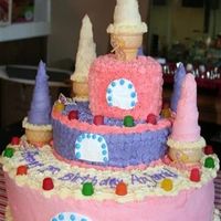 A Cake For A Princess This is a 1st birthday cake that I made. My first attempt at the "castle" cake.