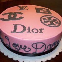 Designer Logo Cake A friend designed this cake for his girlfriend who is a designer fanatic.