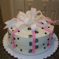 Katie's 30Th Birthday I made this for my sister-in-law's surprise 30th birthday party. It was my first try at a fondant bow.
