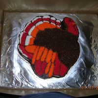 My First Shaped Turkey This actually turned out a bit better than I thought it would. I was so nervous. This was my first shape cake to ever make!