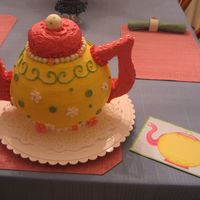 Birthday Teapot Cake I made this cake for a "Tea for Two" party for a two-year old's birthday. I tried to match the colors and style to the...