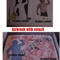 Airbrush Stencil Bd Cake I have included the picture of the stencil printed and cut from cardstock showing the positive image and the negative [ cut out portion ]...