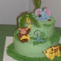 Jungle Birthday Cake I had been imagining my son's birthday cake for a month. It turned out differently then what I expected, but thought it was still ok....