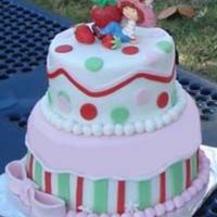 Strawberry Shortcake 6 and 8 inch devils food chocolate cake with b/c covered with fondant. Made it for my daughters 3rd birthday. Thank you for all of the...