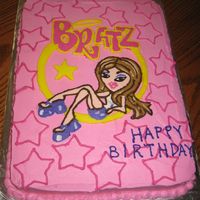 Bratz Bratz cake I made for a friends 7 year old daughters birthday in July. I had alot of fun with it.