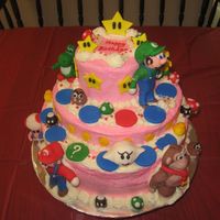 Mario Party This is the top of my Mario Party cake. This is Peaches Birthday cake, an actual game board in the the first Mario Party game. Any comments...