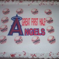 Baseball Cake This was a last minute cake for my nephews baseball team, i made an edible image on my computer, iced a sheet cake and WALA! a cake to...