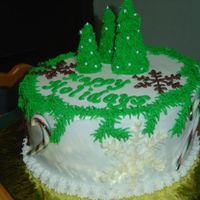 Holiday Trees With Cholocate Snow Flakes 