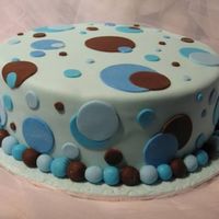 Polka Dot Cake Blue & Brown Polka Dot Cake Blue & Brown