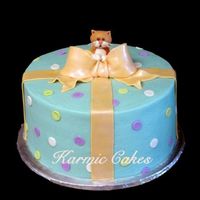 Kitty Cat Cake This is a small 8x4" butter cake filled with vanilla cream filling and strawberries. Iced in buttercream with fondant decorations. TFL...