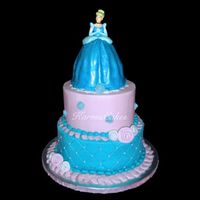 Princess Cinderella Birthday Cake This was for my daughters 5th birthday, she loves Cinderella! 4", 6" and 8"x4 cakes, a cinderella cake topper was used and...