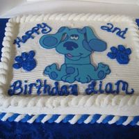 Blues Clues Cake This was for a little boys birthday. Blue is a Chocolate transfer.