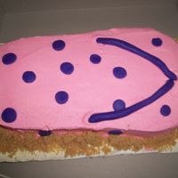 Flip Flop! Buttercream with fondant accents. This was for a Luau, it was a quicky before we went!