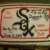 Biggest Sox Fan 3/4 sheet , buttercream frosting