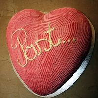 Heart First cake in set of 3 (Past, Present and Future) Made for Baby Shower. It was a Red Velvet Cake.