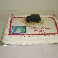 Army Cake I made this for a welcome home party for our friend. He had just come back from Iraq. Used brown sugar for sand. His youngest son called it...