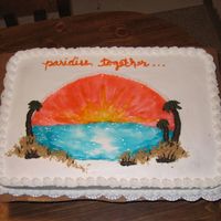 Tropical Beach This cake was for a bridal shower and they had a tropical theme because they were getting married on an island during a cruise. I actually...