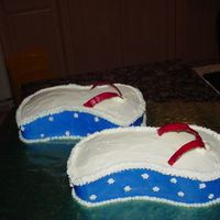 Flip Flops I made this cake at the last minute for a 4th of July gathering. It's not my best, but is cute. Next time I will take my time