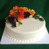 Birthday Cake roses, tulips, popy, leaves - all made of gumpaste.I used dusting colors.Thanks for looking