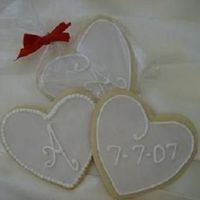 Hearts Sugar Cookie Favors with fondant and RI decorations.