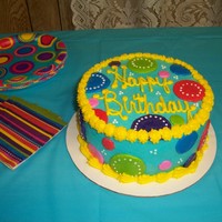 Polka Dots white cake with bc