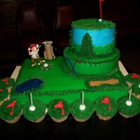 Golf Cake And Cupcakes Marble cake all done in bc