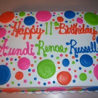 Polka Dots white cake with bc