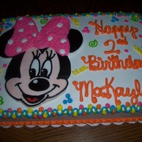 Minnie Mouse white cake with fbct