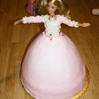 Princess And The Pauper 2nd barbie cake, Princess Anneliese. All BC frosting. Thanks for looking